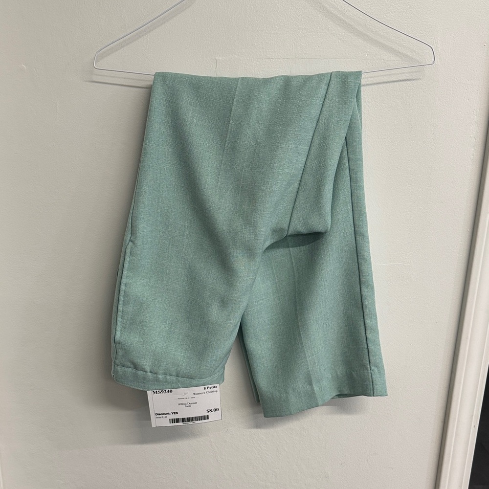 Alfred Dunner Mint Green Straight Leg Pants